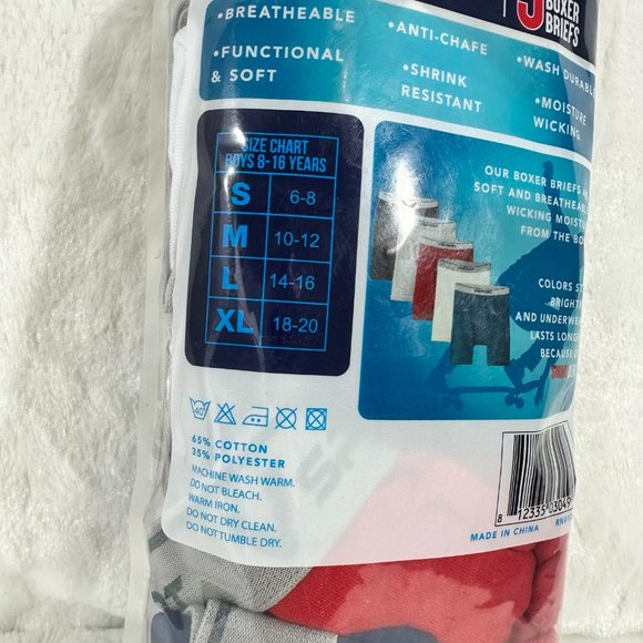 Vsport Boys' 5-Pack Boxer Briefs multi, 14-16 (Boys) Classic Fit Value Pack NEW - Picture 4 of 7